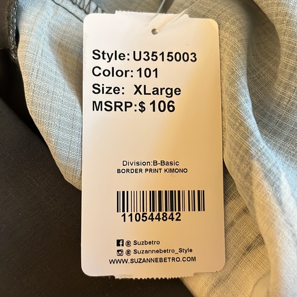 Simple Suzanne Betro grey duster with birds size Xl - Picture 8 of 8